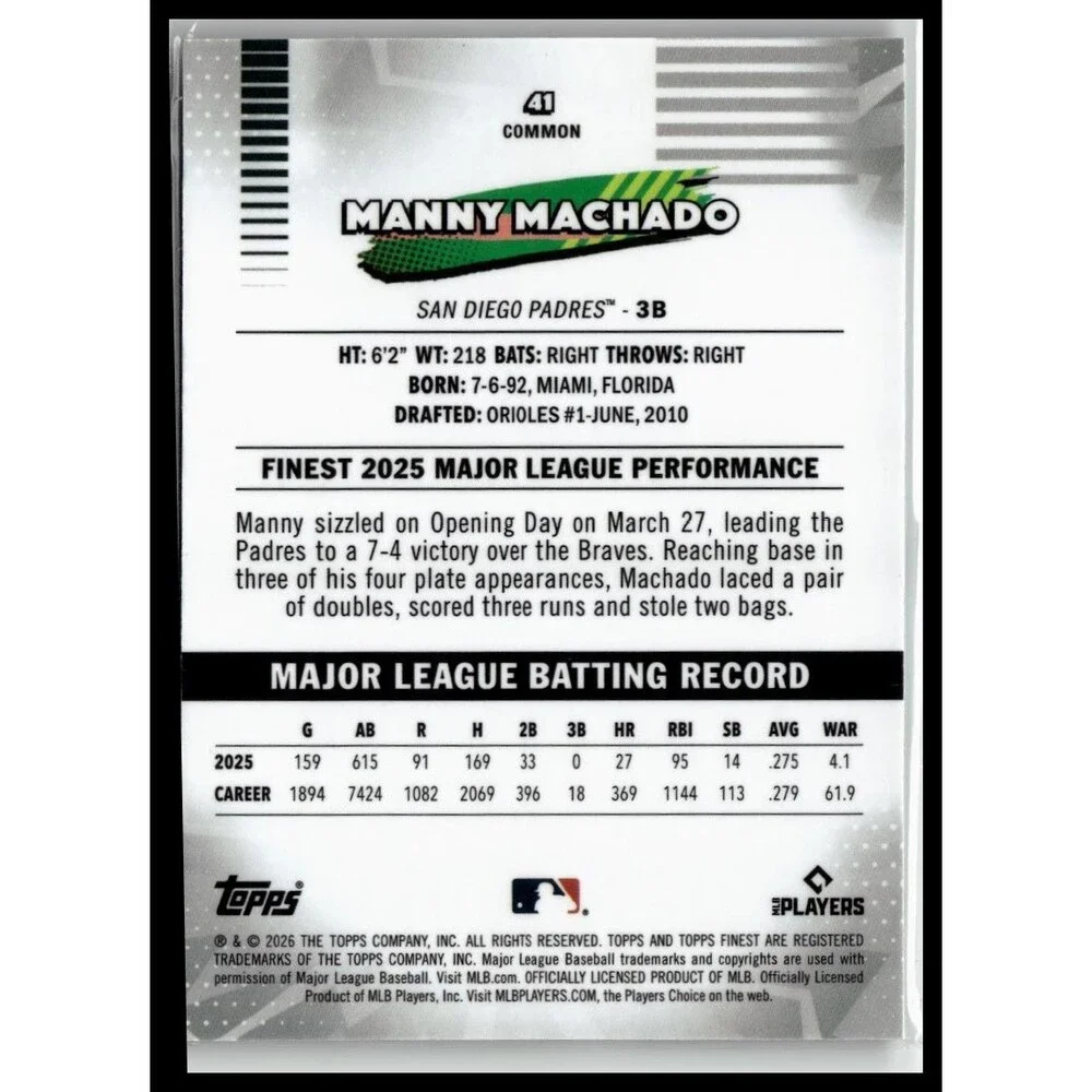 2026 Finest Manny Machado Geometric Refractors